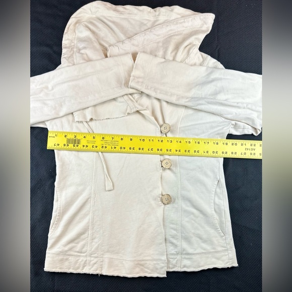 Lucky Brand Off-White Cotton Button Cardigan Jacket - Picture 7 of 10